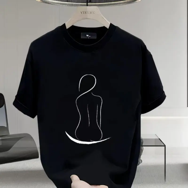 Kaos pakaian mode jalanan pria Kaos katun 7