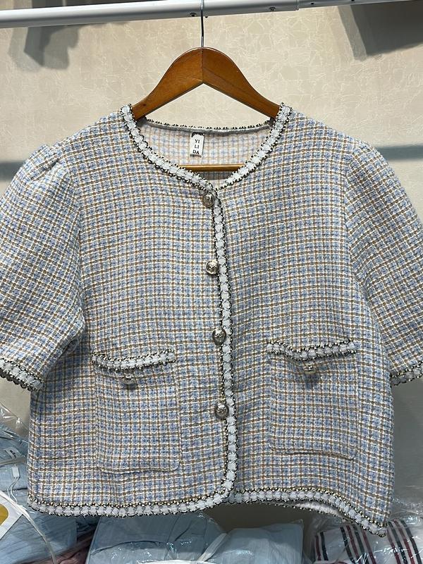 Blazer Ryu Knitwear Wanita Atasan Outer Panjang Baju Motif Crop Tebal Katun Casual Kardigan Jaket Bunga Sweater 1