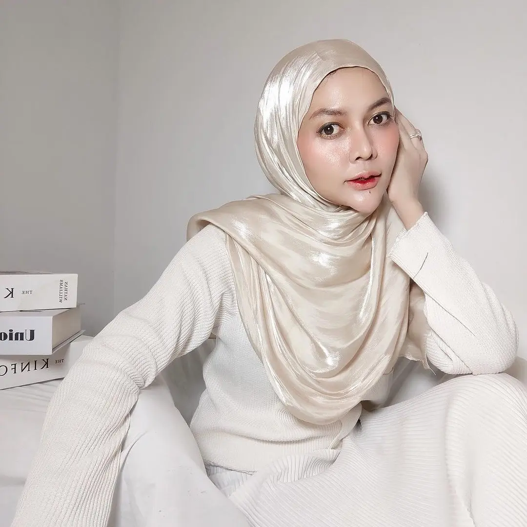 Pashmina Luxury Shawl - Ukuran 180 X 75 cm - Warna Lengkap - Hitam, Instan, Syari