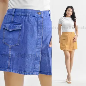ROCELA_Rok Celana Jeans Highwist Model Simpel Nyaman Dipakai dengan Desain Sederhana dan Fitur Saku Pocket untuk Tampilan Casual