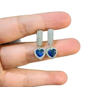 Anting Love Batu Biru - Produk dengan Deskripsi Given