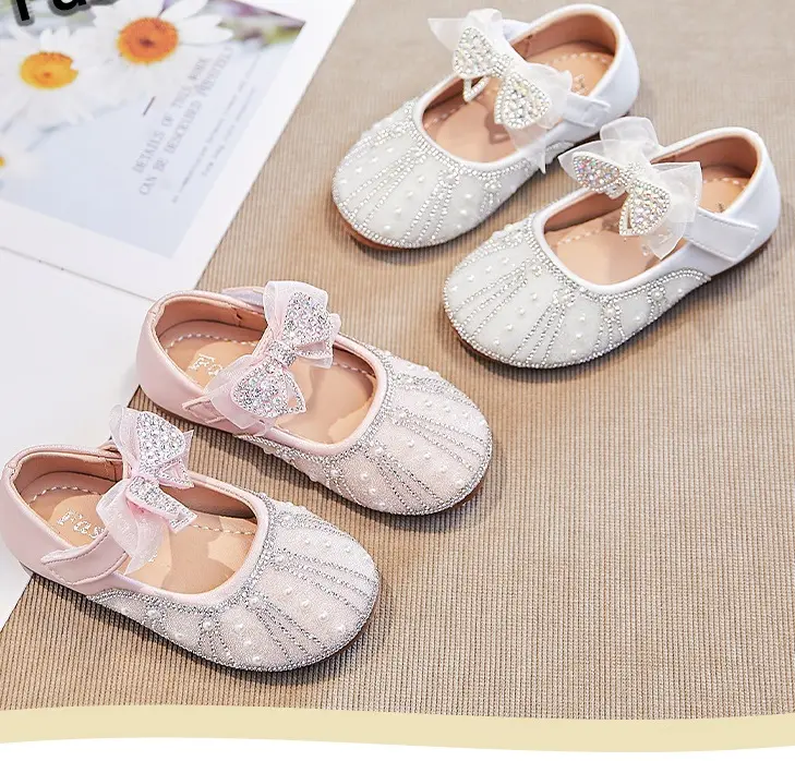 Sepatu Flat Shoes Anak Perempuan Import umur 1-6 Tahun Korea Mutiara Style KIKO 5