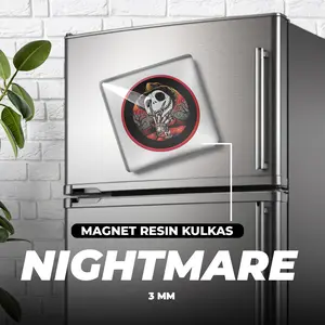 Magnet Resin Hiasan Kulkas - NIGHTMARE - Diameter 3 Milimeter - Dapat 2 Pcs