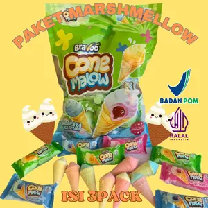 PAKET BERHADIAH MAKAN HEMAT MARSHMALLOW 20 PCS 1 PACK LEBIH MURAH SNACKS SNACK FOOD CEMILAN Rendah lemak Rendah gula Pedas Keripik Makanan Candy
