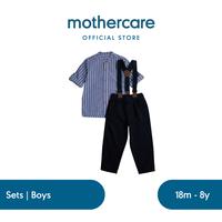 Gambar Mothercare Raya Collection Shirt, Trousers and Braces Outfit - Set Baju Lebaran Anak Laki-laki (Biru) - 18-24 Months dari Mothercare Indonesia Kota Surabaya 1 Tokopedia