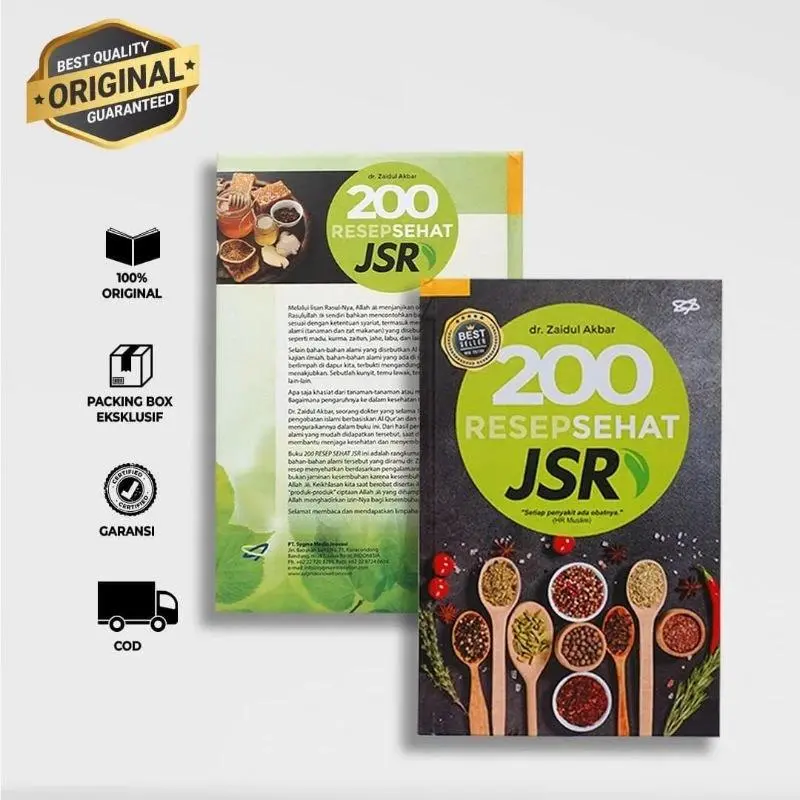 [TERLARIS & BISA COD] Buku 200 Resep Sehat JSR dr. Zaidul Akbar BONUS Parfum & Tasbih 1