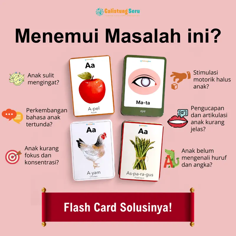 Flash Card Anggota Tubuh - Binatang - Buah - Sayur Bahasa Indonesia Inggris Alat Belajar Anak Edukasi Kartu Hadiah Toys 4