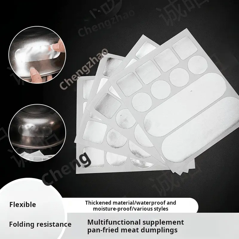 Bantuan Pembaikan Pelbagai fungsi, Bahan Kerajang Aluminium, untuk Tampalan Pembaikan Periuk, 10 Tampalan setiap Helaian, Beli 10 Helai dan Dapatkan 10 Helai Percuma, Versi Tebal Dinaik Taraf, [COD]