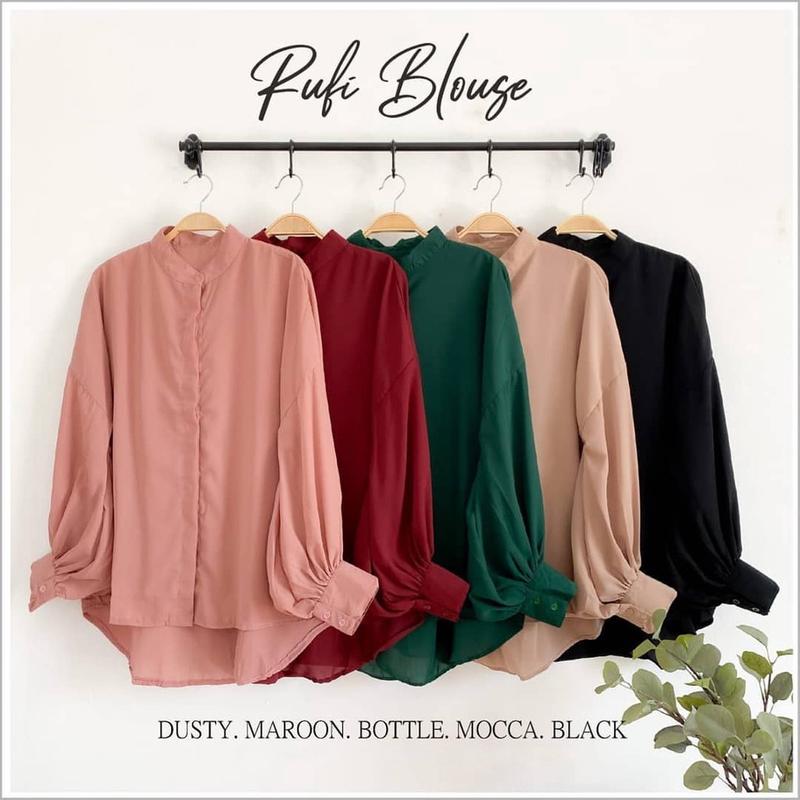 RUFI BLOUSE LENGAN BALON BAHAN KATUN 0