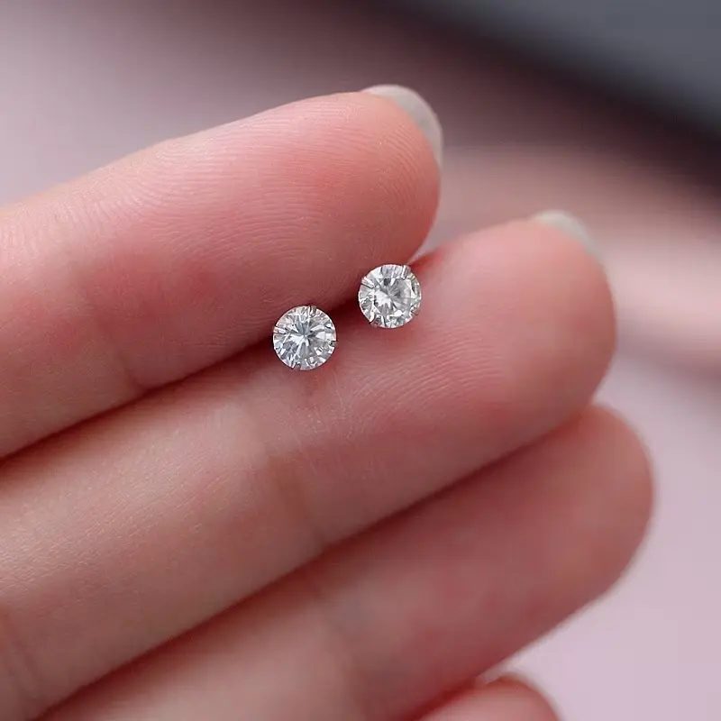 (2pcs/pasang) ANTING-ANTING ANTING ZIRCON KANCING ZIRKON BULAT BAJA TAHAN KARAT TITANIUM ANTING-ANTING SEDERHANA SILVER 925 5
