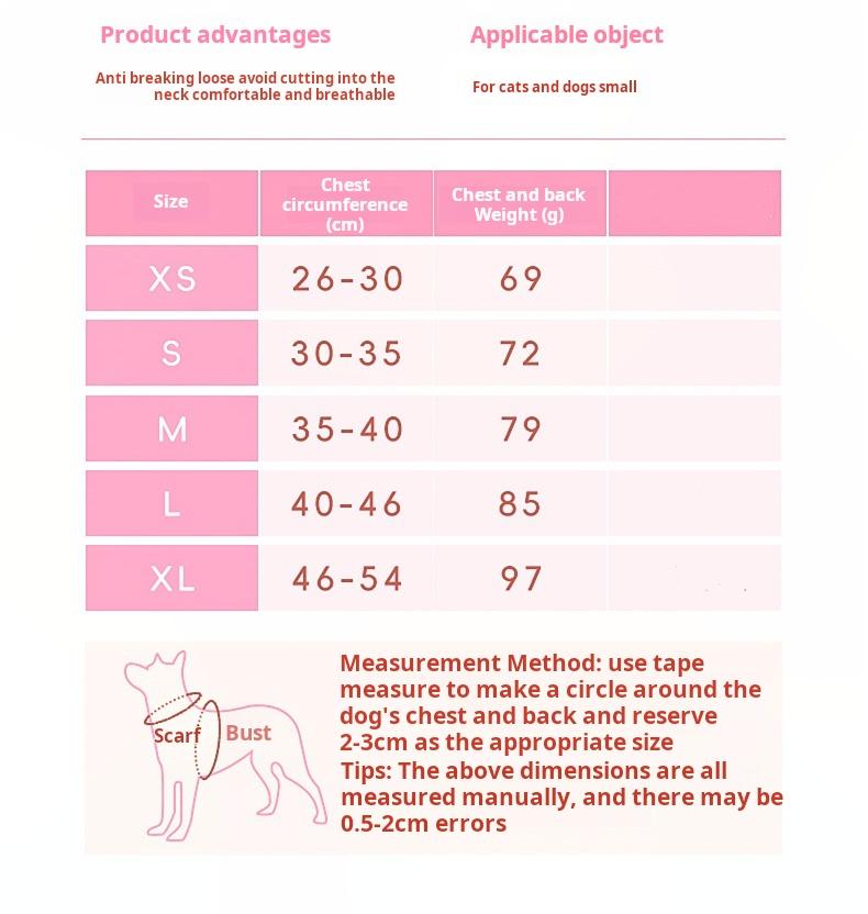 Product Introduction of New cat leash vest type anti-breakaway chest back cat harness reflective adjustable pet leash 0