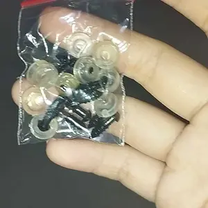 (10PCS/5PASANG) Mata Boneka Bulat Hitam / Mata AMIGURUMI / Safety Eyes 5-24 MM