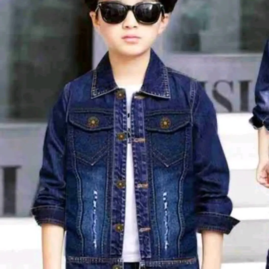 KID'S DENIM JACKET UNISEX DENIM CLOTHES STRCHABLE BABY SWEATER JEANS JACKET BOYS & GIRLS