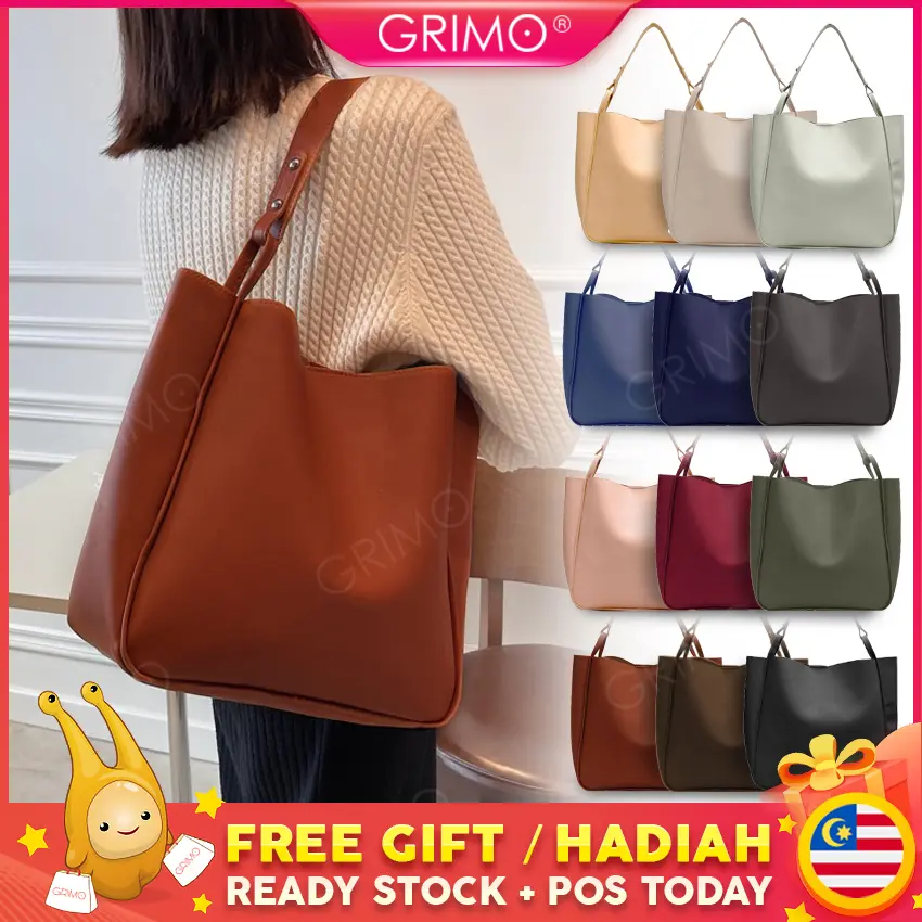 READY STOCK GRIMO Higoya Handbag Women's Shoulder Tote Set Sling Bag Bags Beg Tangan Wanita Wallet Long Purse fb14367 Raya 2023 Totebag