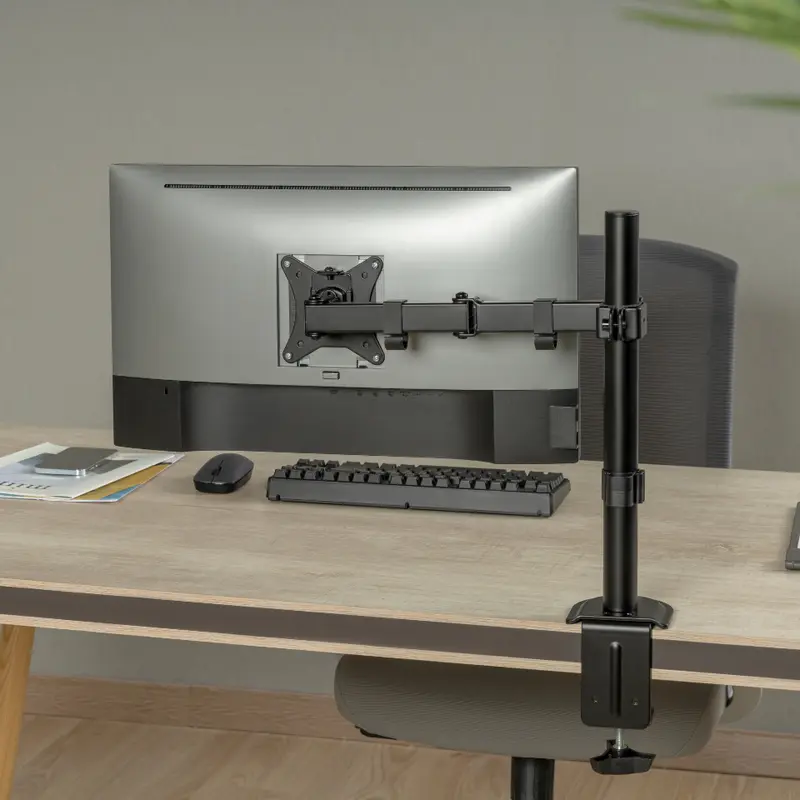 Monitor stand bracket monitor 17"-32" single monitor stand ARM Mount Desk Stand Desk Mount monitor stand Braket Hitam  Computer Bahan logam, kualitas tinggi, penggantian kerusakan. Aksesoris Laptop Komputer 8