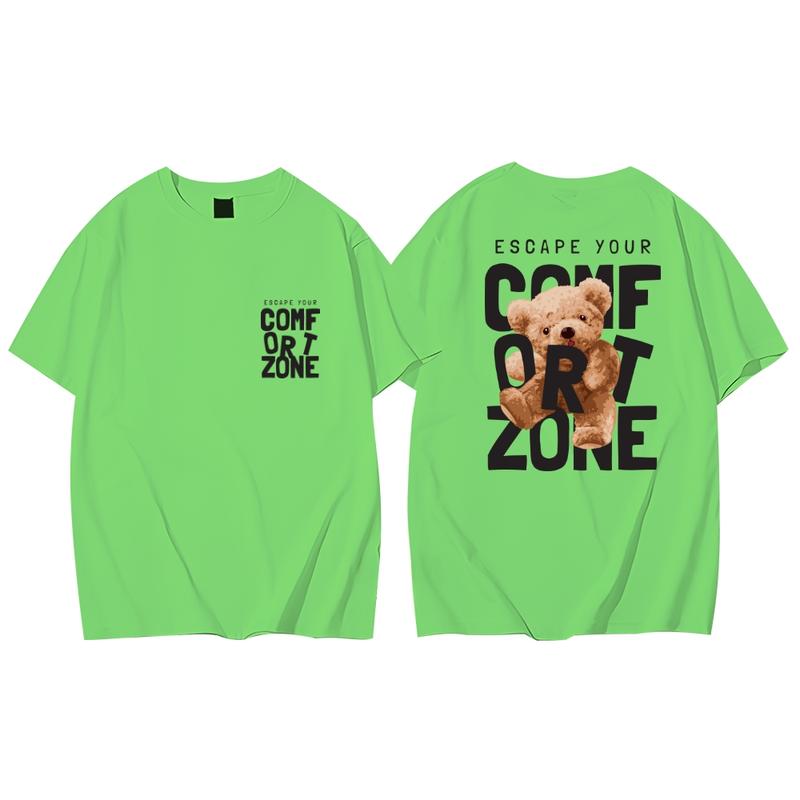 Kaos Oversize Wanita Bear ComfortZone Distro Katun Sablon DTP M/L/XL - Cewek, Lembut, Polos, Pendek, Panjang, Baju, Tshirt, Atasan, Combed, Soft 4