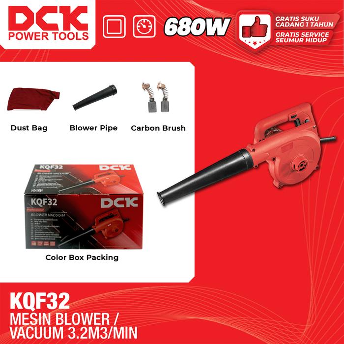 Gambar DCK Mesin Blower / Vacuum 3.2m3/min / Blower Angin 680 Watt KQF32 dari DCK Power Tools Indonesia Kota Administrasi Jakarta Barat Tokopedia