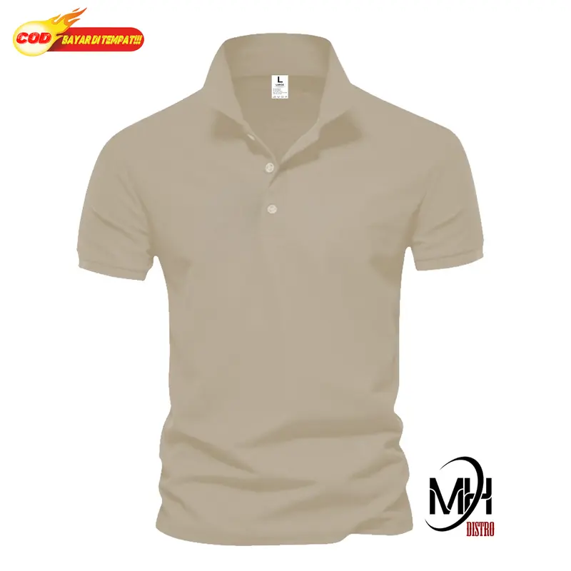 MAHA DISTRO - Kaos Polo Shirt Polos Kerah Abu Tua Lengan Pendek Kaos Kerah Pria/wanita Unisex 2