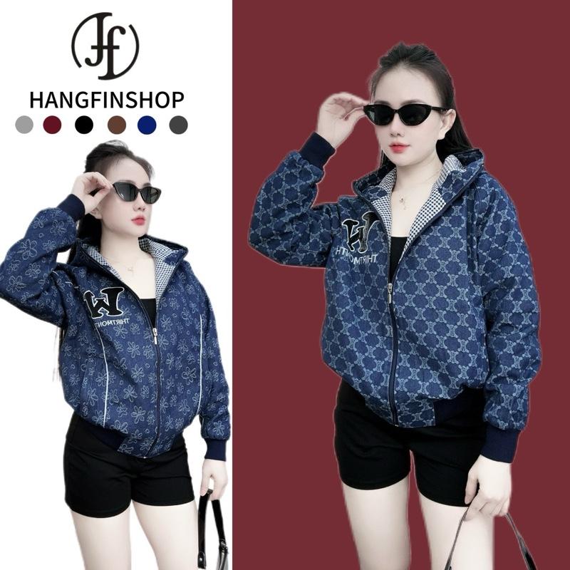 2 Lớp Áo Khoác Jean Wash 2 lớp 2 túi ngoài có khoá kèm 2 túi trong khoá kéo cao dày dặn thời trang và chống nắng by HFSHOP Nữ Jacket