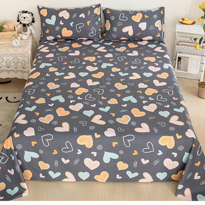 Product Introduction of Pure Cotton Bed Sheet and Pillowcase 3 In1 Modern Simple Pure Cotton Bed Sheet Student Dormitory Single Thickened 1.5 Double Coverlet 19