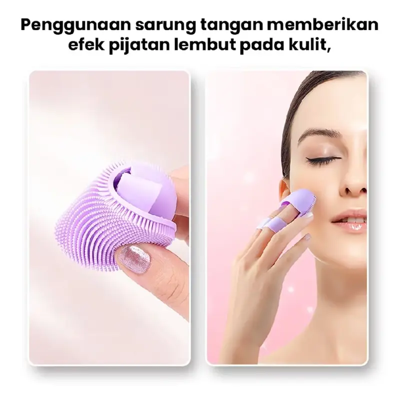 Sikat Pembersih Wajah Silikon Jari Cuci Muka Model Sandal Serbaguna 6