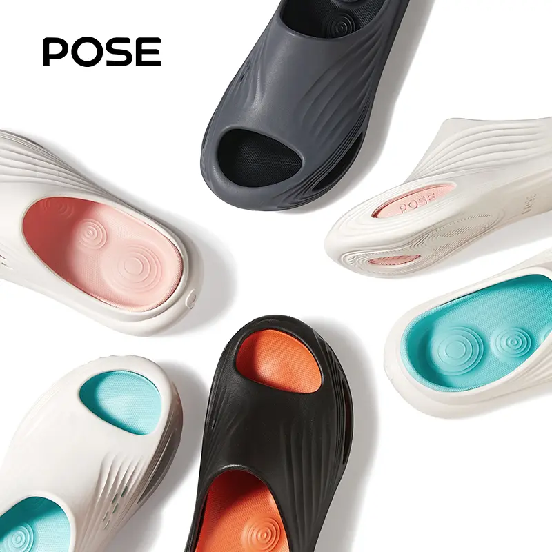 【pose_id_live Recovery Sandal】【Dukungan Ginting】POSE x RELAX AIR sandal elastisitas Nyaman pembasahan Dukungan plantar Bernapas Olahraga di luar ruangan Pria dan wanita Pasangan Santai Serbaguna canggih Kepopuleran 2025 Produk baru P1257306 7