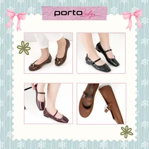 Porto Flatshoes -Random Wanita Kerja, Sepatu Flat Jelly Karet Nyaman, Model Kekinian, Size 36-40, Brand Lokal Indonesia, Tahan Lama & Ringan, Pilihan Warna Variatif, Bahan EVA Anti Bakteri