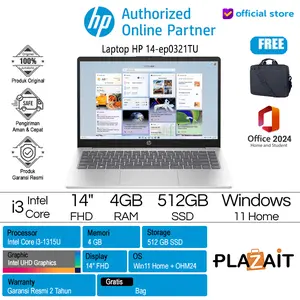 HP Laptop 14-ep0321TU i3-1315U 12GB 512GB SSD 14″ FHD W11+OH24 + M365