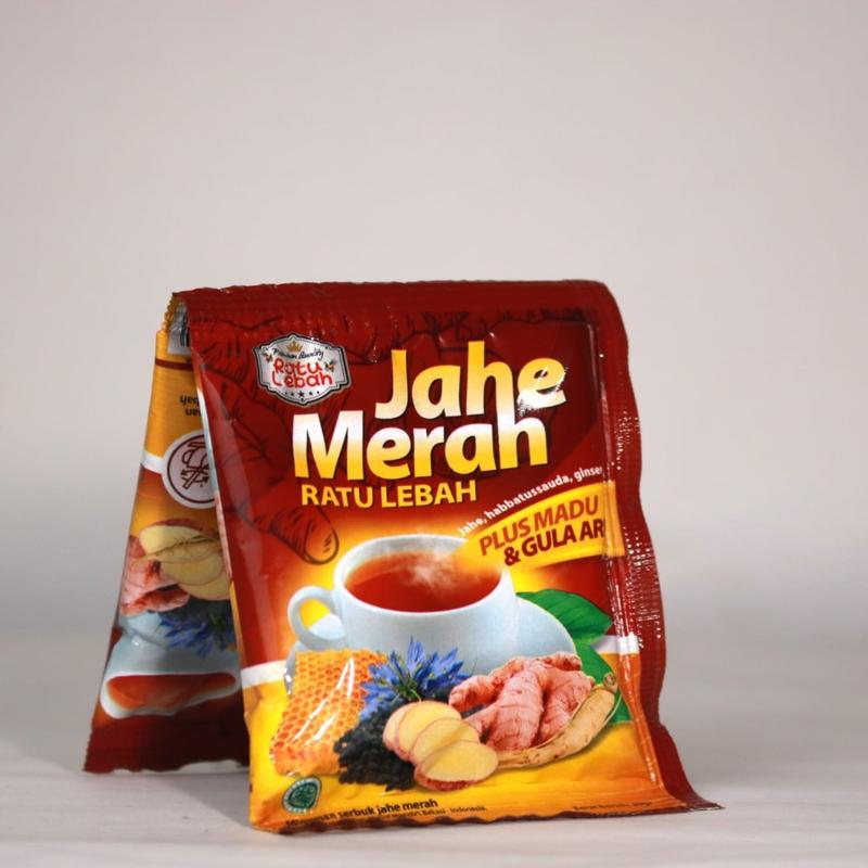 Jahe Merah Ratu Lebah Plus Madu & Gula Aren - 1 Renceng Instan 5