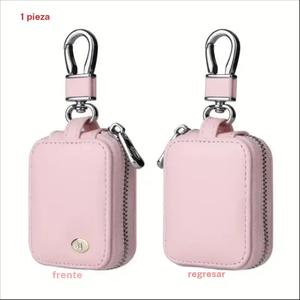 Funda protectora para auriculares con llavero, 1 pieza de funda protectora de cuero PU para auriculares inalámbricos, cubierta protectora para AirPods 1/2/3/Pro/Pro 2