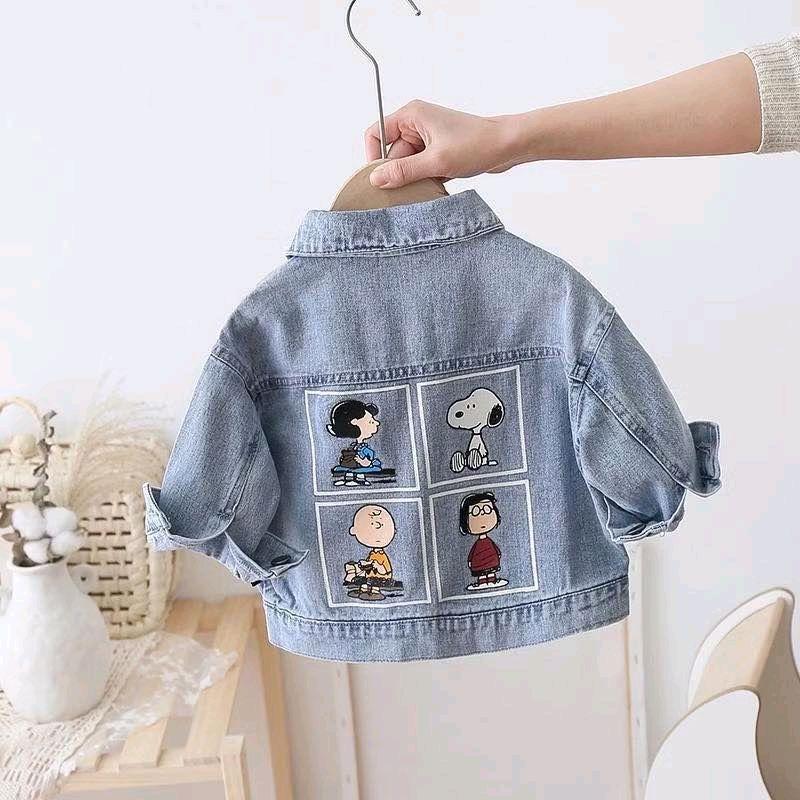 áo khoác jean cho bé trai bé gái hoạt hình snoopy áo bò cho bé từ 8_20kg