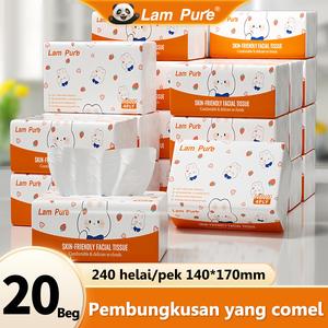 【20 Pek】Tisu Mewah, Lampure, Kusyen Udara, Gembira dan Lembut, 4 Lapisan, 140 * 170mm, 240 Helaian, Berkualiti Tinggi Kotak Supplies