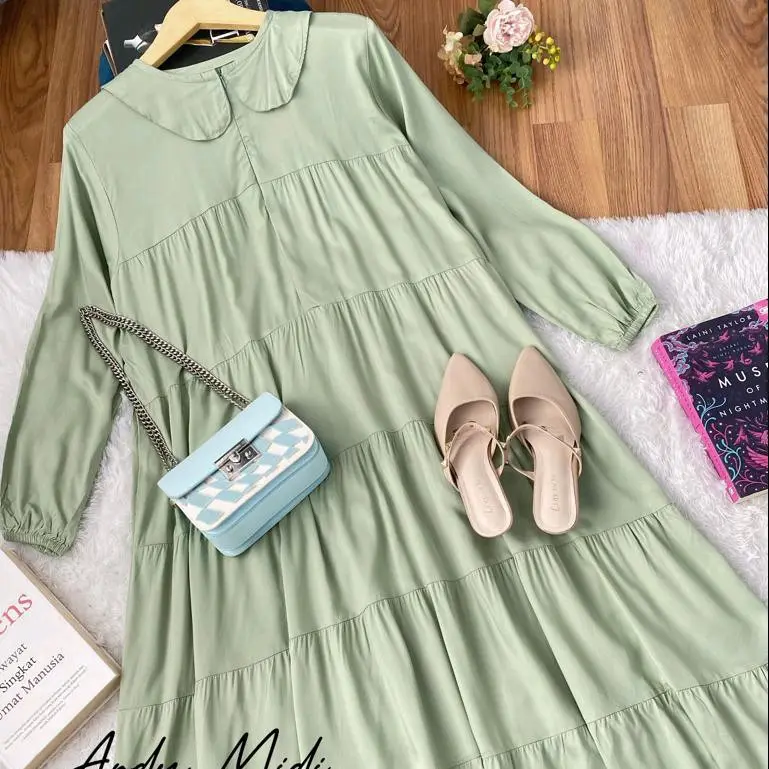 Audy long  tunik polos rayon twil busui friendly by yayuku tunik susun mayung Cantik 4