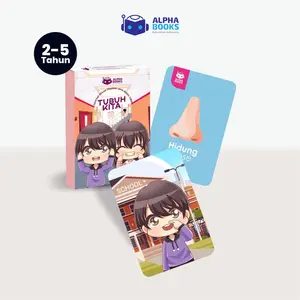 FLASH CARD MENGENAL HURUF, MENGENAL ANGGOTA TUBUH 26 KARTU- ALPHABOOKS