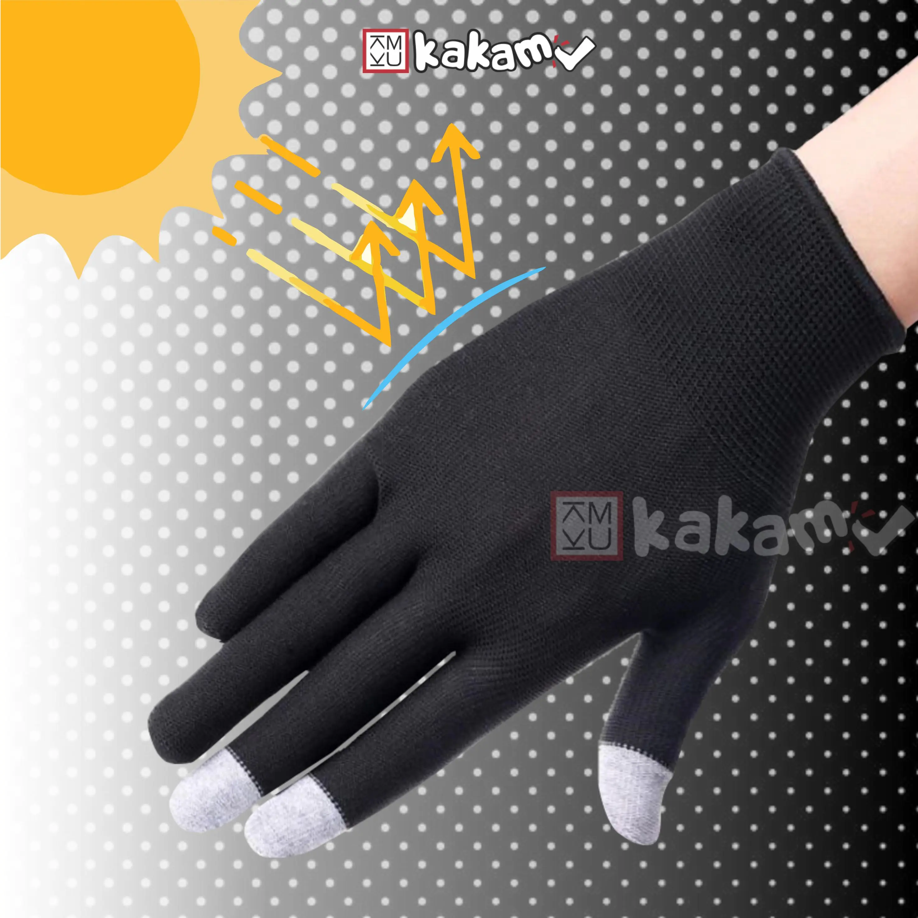 Sarung Tangan Full Finger Tipis Anti Slip Layar Sentuh