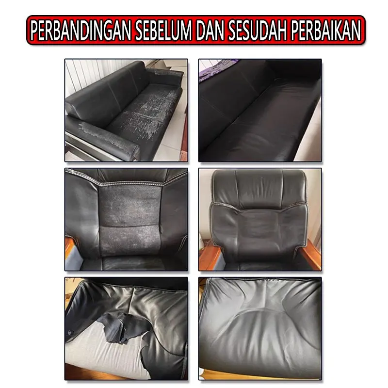 [Lem impor]COD Lem impor yang kuat WARNA HITAM Sticker Kulit Sofa Leather Repair Sticker Cover Perbaikan Kulit Yang Rusak Kulit Sofa Yang Terbuat Dari Kulit Kursi Tas Yang Berlubang Sticker Kulit PU Jaket Kain 2