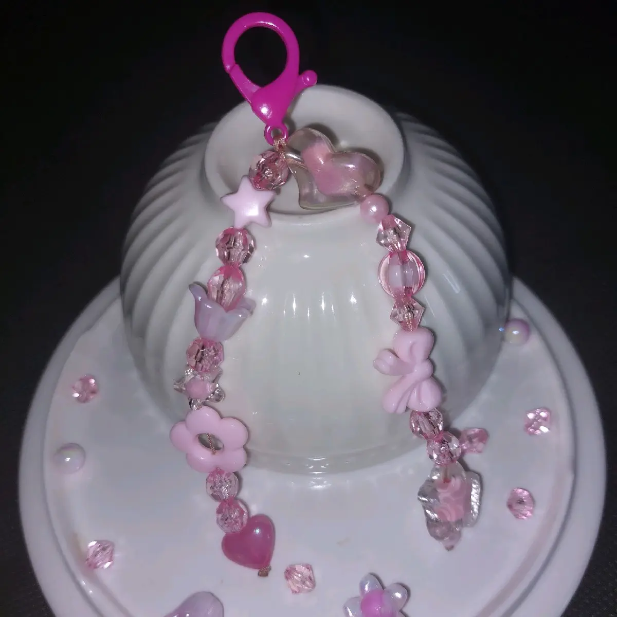 gantungan kunci luxury pink