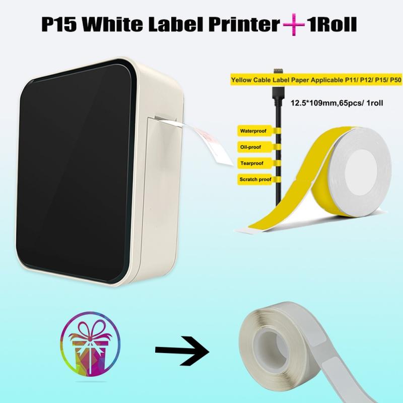 Máy In Nhãn Nhiệt, Marklife P15, Màu Xanh Lá Cây Và Trắng, Kích Thước Bỏ Túi, Nhãn Mini, Kết Nối Bluetooth Không Dây, Máy In Không Mực, Tương Thích Với Android Và iPhone 1