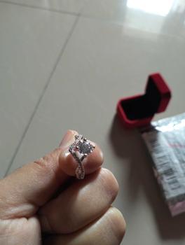 Product Review of OS2-R29 Cincin Wanita Permata Shiny Jewelry Garansi 1 Tahun Free Box COD Perhiasan Aksesoris Gift Anniversary Pacar Pasangan Cewek Cewe Kado Istri Ulang tahun Anti Karat Luntur High Quality Grade VVS1 5A Original Store R29 from m**0 1
