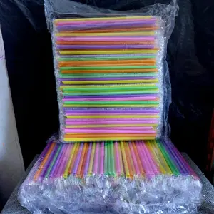 Sedotan Warna Pastel Steril isi 500 pcs ujung lancip Plastik