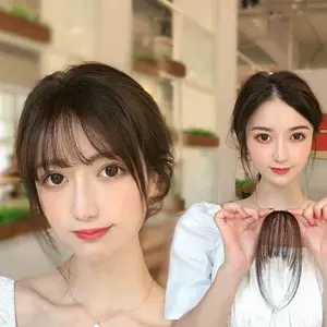 GF Hairclip Poni Depan Poni Palsu Poni depan korea Poni Clip Hairclip Poni Tipis Palsu Korea Human Hairclip Poni Extension P01