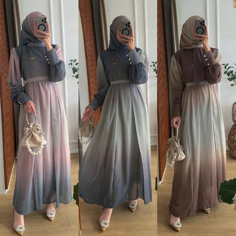 [Byaeesya] ZAHIRA SET HIJAB DRESS | Set Gamis Ceruty Kondangan 3