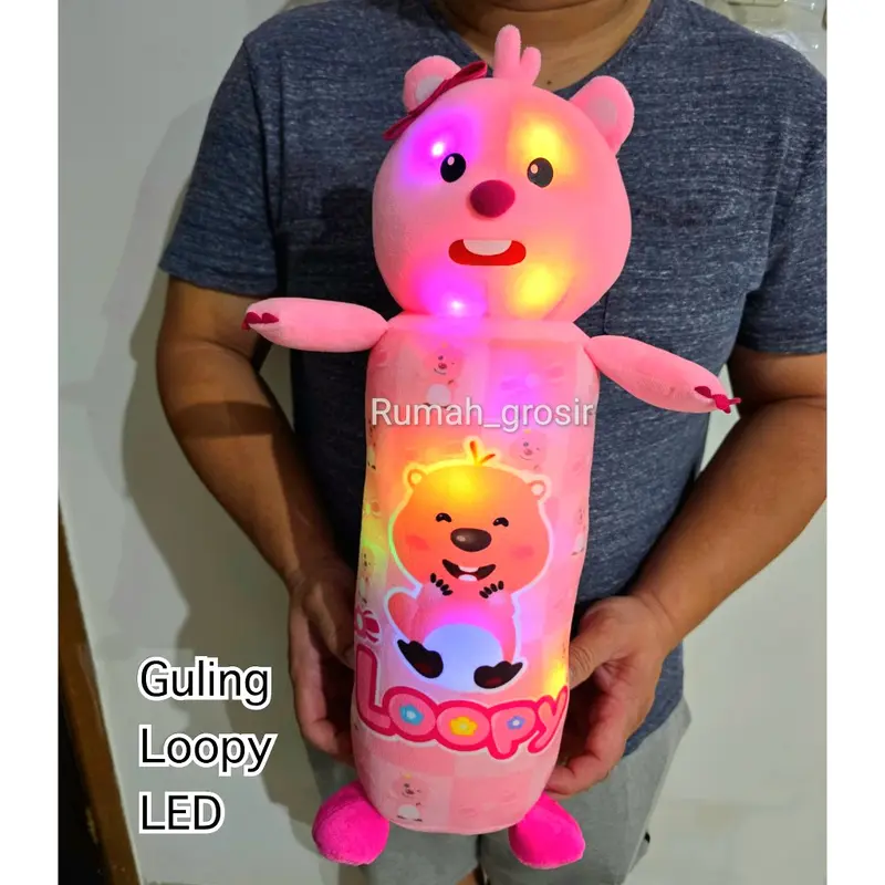 Boneka Pororo the Little Penguin LED Lampu Bubble Dolls Loopy Pororo Guling Pororo 6