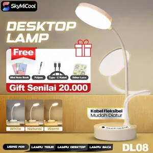 Skymicool Desktop Lamp Lampu Meja Belajar Lampu LED Fleksibel Eye Protection Lampu 3 mode warna DL05