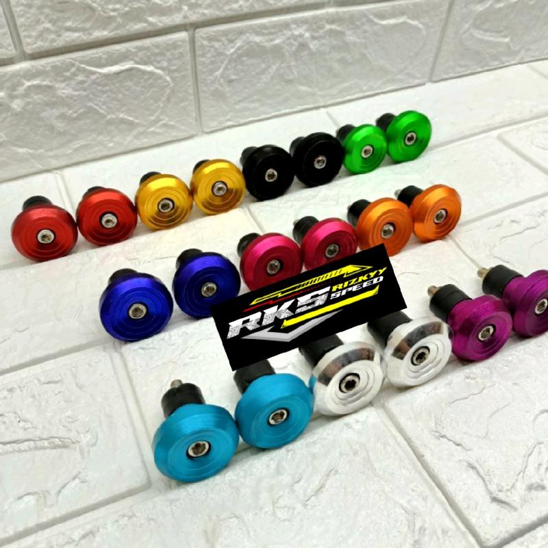 jalu stang bandul stang chrome motif spiral warna lengkap set baut Motorcycle 1