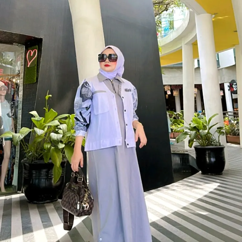 Set Jaket Agiez Millenium by Calistha - Baju Muslim Wanita - Katun Panjang 4