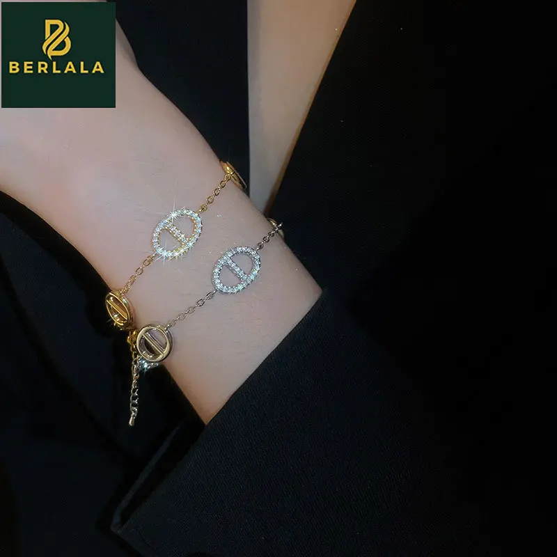 Berlala Fashion Jewelry Bracelets | Gelang Inisial Huruf, Bunga, Kupu-kupu | Gelang Copper Simple Elegan 0