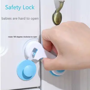 Pengaman Laci Lemari BARU Perabot ANTI JEPIT Safe Lock Band Pengait Pintu Penahan Kulkas Pengunci Furniture Pelindung Bayi Baby Safety Lock Ezzy