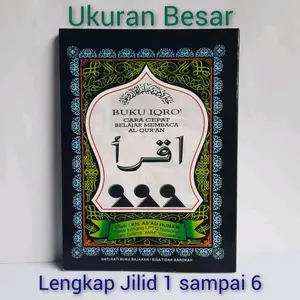 buku iqro besar jilid 1 - 6 / cara cepat belajar membaca alquran