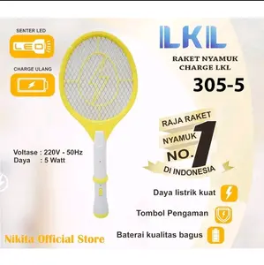 RAKET NYAMUK LKL-305 MURAH BERKUALITAS DILENGKAPI DENGAN SENTER LED